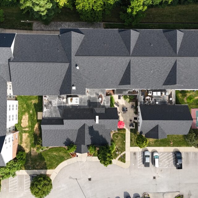 Shingle roof on condo complex near Ballwin, MO